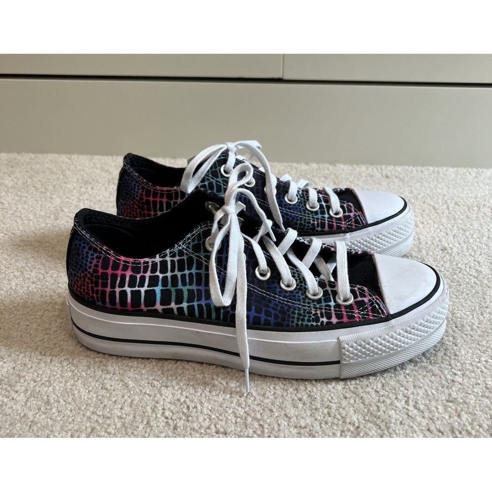Converse Digital Daze Platform‎ Chuck Taylor All Star Low Top Sneakers Size 7 - Picture 2 of 8